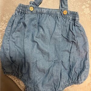 Zara Light Blue Denim Bubble Diaper Cover with Straps